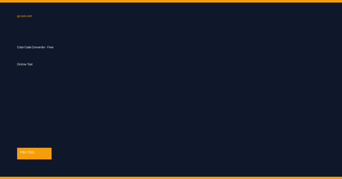 Color Code Converter - Free Online Tool | GoCalc